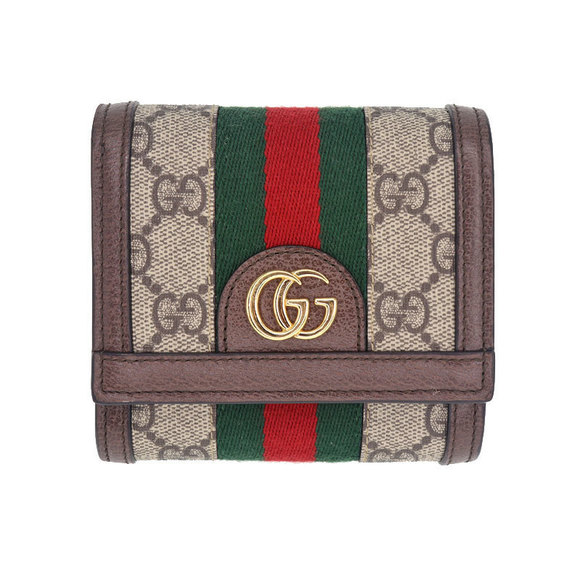 Gucci Leather GG Wallet Ophidia Supreme Bifold - Picture 1 of 6